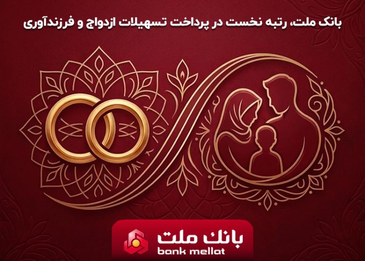 پیشتازی بانک ملت در پرداخت تسهیلات ازدواج و فرزندآوری؛ پرداخت ۳۵.۴ همت به ۱۵۶ هزار متقاضی در نیمه نخست سال